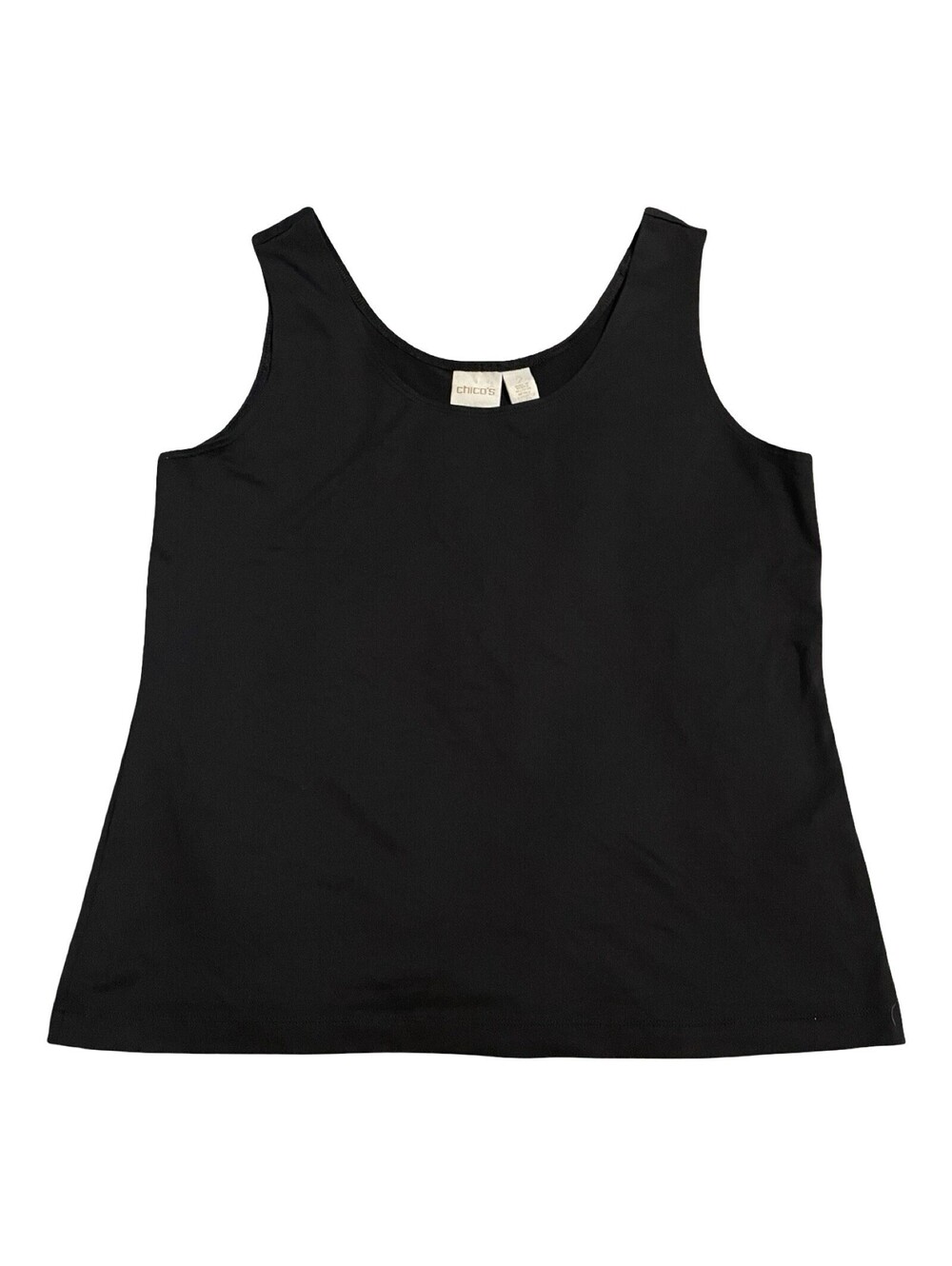 Chico's Black Tank Top sz 2 sz Large Nylon Spandex